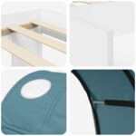 vidaXL Posteľ s Tunelom 4 pcs Biela a svetlomodrá Kompozitné drevo – Obrázok 9