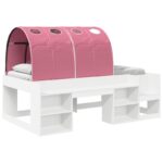 vidaXL Posteľ s Tunelom 4 pcs Biela a ružová Kompozitné drevo – Obrázok 2