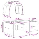 vidaXL Posteľ s tunelom 4 pcs Artisian dub a svetlo modrá – Obrázok 11