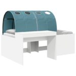 vidaXL Posteľ s tunelom 4 pcs Artisian dub a svetlo modrá – Obrázok 2