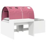 vidaXL Posteľ s tunelom 4 pcs Artisian dub a ružová Kompozitné drevo – Obrázok 2