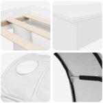 vidaXL Posteľ s tunelom 4 pcs Artisian dub a biela Kompozitné drevo – Obrázok 9