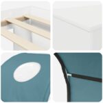 vidaXL Posteľ s Tunelom 4 pcs Biela a svetlomodrá Kompozitné drevo – Obrázok 9