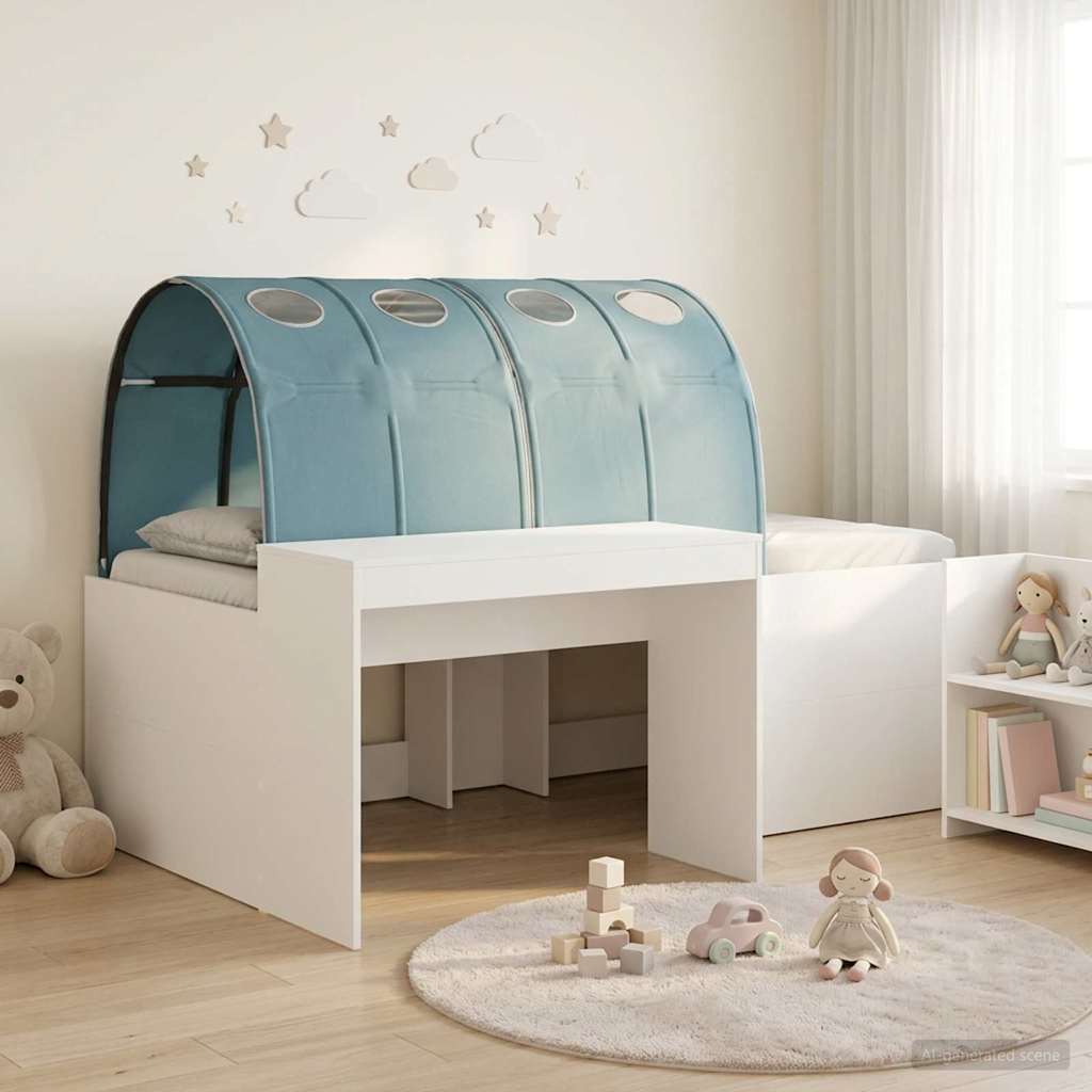 3423690_1.jpg vidaXL Posteľ s tunelom 4 pcs Artisian dub a svetlo modrá – Obrázok 1
