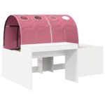 vidaXL Posteľ s tunelom 4 pcs Artisian dub a ružová Kompozitné drevo – Obrázok 3