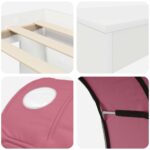 vidaXL Posteľ s tunelom 4 pcs Artisian dub a ružová Kompozitné drevo – Obrázok 9
