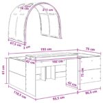 vidaXL Posteľ s tunelom 4 pcs Artisian dub a červená Kompozitné drevo – Obrázok 11