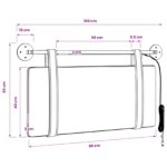 vidaXL Závesné čelo postele S LED svetlom Tmavosivá Antik PU – Obrázok 12