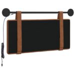 vidaXL Závesné čelo postele S LED svetlom Hnedá Antik PU – Obrázok 8
