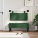 vidaXL Závesné čelo postele Jungle Green Kordúrová tkanina – Obrázok 3