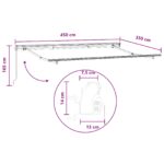 vidaXL Sklopná markíza Svetlo šedá a biela 450 × 350 cm – Obrázok 6