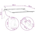 vidaXL Textília na slnečník Piesková 600 × 300 cm Polyester – Obrázok 10