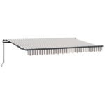 vidaXL Zatemniteľná markíza Svetlo šedá a biela 600 × 350 cm