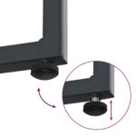 vidaXL Súprava záhradných pohoviek 4 pcs Čierna a antracit Oceľ – Obrázok 9