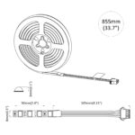 vidaXL LED pás 12 pcs Čierna a priehľadná 750 mm Meď a plast – Obrázok 9