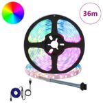 vidaXL LED pás 12 pcs Čierna a priehľadná 3000 mm Meď a plast – Obrázok 2