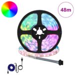 vidaXL LED pás 12 pcs Čierna a priehľadná 4000 mm Meď a plast – Obrázok 2