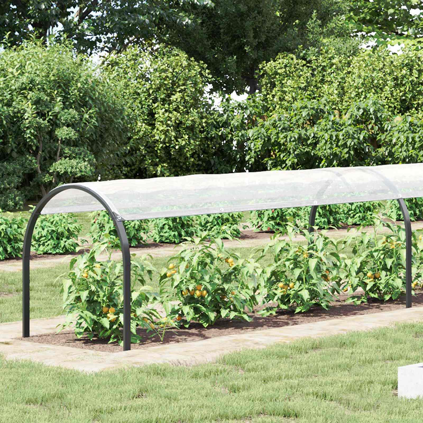 3429300_1.jpg vidaXL Plachta s očkami Priehľadná 10 x 1,5 m Polyetylén – Obrázok 1