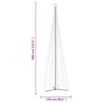 vidaXL Vianočný stromček z kužeľa, teplá biela, 3000 LED diód, 230x800 cm – Obrázok 9