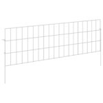 vidaXL Záhradný plot s kolíkmi 48 pcs 95 x 30 cm Mesh Pozinkovaná oceľ – Obrázok 2