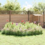 vidaXL Záhradný plot s kolíkmi 48 pcs 95 x 30 cm Mesh Pozinkovaná oceľ – Obrázok 4