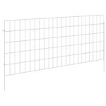 vidaXL Záhradný plot s kolíkmi 24 pcs 115 x 50 cm Mesh Strieborná – Obrázok 2
