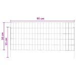 vidaXL Záhradný plot s kolíkmi 24 pcs 115 x 50 cm Mesh Strieborná – Obrázok 8