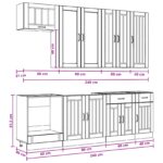 vidaXL Kuchynská jednotka LUCCA 8 pcs Betónovo sivá Kompozitné drevo – Obrázok 10