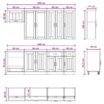vidaXL Kuchynská jednotka LUCCA 8 pcs Dub artisan Kompozitné drevo – Obrázok 9