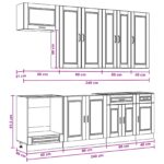 vidaXL Kuchynská jednotka PORTO 8 pcs Biela s vysokým leskom – Obrázok 10