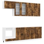 vidaXL Kuchynská jednotka PORTO 8 pcs Dymový dub Kompozitné drevo – Obrázok 2