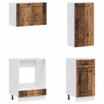 vidaXL Kuchynská jednotka PORTO 8 pcs Staré drevo Kompozitné drevo – Obrázok 4
