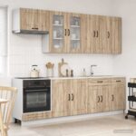 vidaXL Kuchynská jednotka KALMAR 8 pcs Dub sonoma Kompozitné drevo