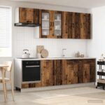 vidaXL Kuchynská jednotka KALMAR 8 pcs Staré drevo Kompozitné drevo