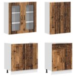 vidaXL Kuchynská jednotka KALMAR 8 pcs Staré drevo Kompozitné drevo – Obrázok 3