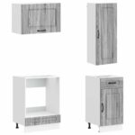 vidaXL Kuchynská jednotka KALMAR 8 pcs Sivý Sonoma Kompozitné drevo – Obrázok 4