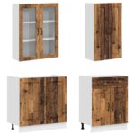 vidaXL Kuchynská jednotka KALMAR 8 pcs Staré drevo Kompozitné drevo – Obrázok 3