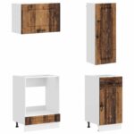 vidaXL Kuchynská jednotka KALMAR 8 pcs Staré drevo Kompozitné drevo – Obrázok 4