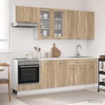 vidaXL Kuchynská jednotka LYON 8 pcs Dub sonoma Kompozitné drevo