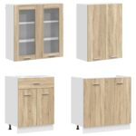 vidaXL Kuchynská jednotka LYON 8 pcs Dub sonoma Kompozitné drevo – Obrázok 3