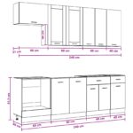 vidaXL Kuchynská jednotka LYON 8 pcs Dub sonoma Kompozitné drevo – Obrázok 9