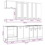 vidaXL Kuchynská jednotka LYON 8 pcs Čierny dub Kompozitné drevo – Obrázok 9
