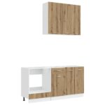 vidaXL Kuchynská jednotka LYON 5 pcs Dub artisan Kompozitné drevo – Obrázok 2