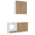 vidaXL Kuchynská jednotka LYON 5 pcs Dub artisan Kompozitné drevo – Obrázok 2