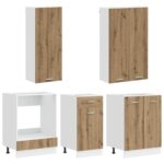 vidaXL Kuchynská jednotka LYON 5 pcs Dub artisan Kompozitné drevo – Obrázok 3
