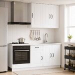 vidaXL Kuchynská jednotka KALMAR 5 pcs Biela Kompozitné drevo