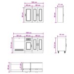 vidaXL Kuchynská jednotka KALMAR 5 pcs Biela Kompozitné drevo – Obrázok 7