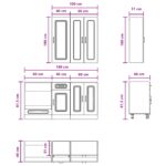 vidaXL Kuchynská jednotka KALMAR 5 pcs Betónovo sivá Kompozitné drevo – Obrázok 7