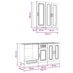 vidaXL Kuchynská jednotka KALMAR 5 pcs Sivý Sonoma Kompozitné drevo – Obrázok 8