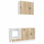 vidaXL Kuchynská jednotka LUCCA 5 pcs Dub sonoma Kompozitné drevo – Obrázok 2